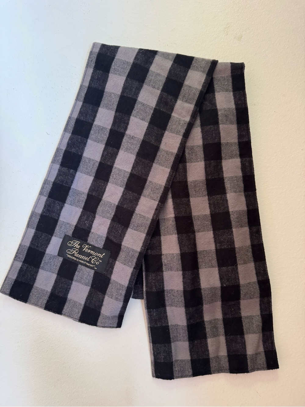 The Vermont Flannel Company Gray Buffalo check scarf